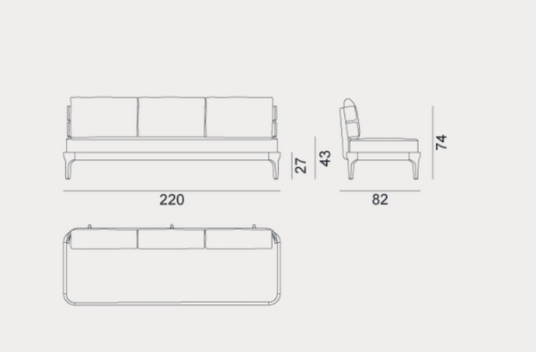 Sofa Mediterraneo 04 marki Gervasoni 1882