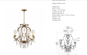 Żyrandol Ralph Lauren Home Adrianna Small 