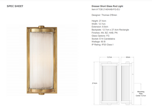 Thomas O'Brien Dresser wall lamp