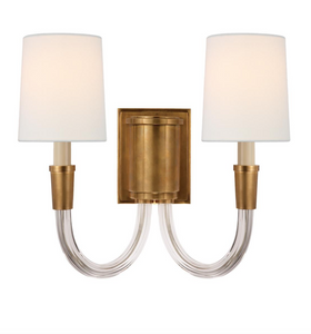 Vivian Double wall lamp by Thomas O'Brien