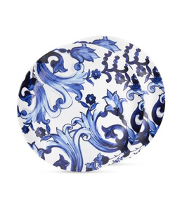 Set of two Dolce&Gabbana porcelain plates, Blu Mediterraneo