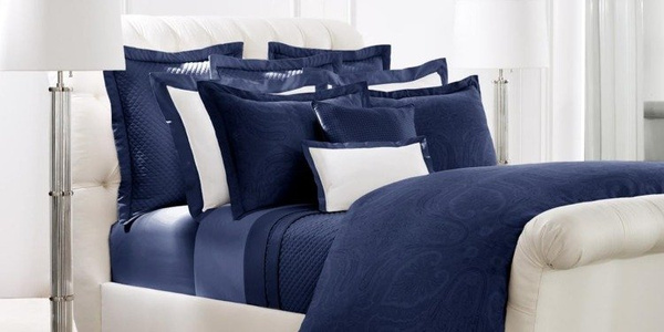 Ralph Lauren Home pillowcase, from the Doncaster (Navy) collection