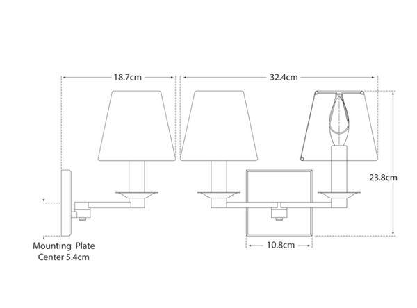 Evans Double wall lamp by Ralph Lauren Home