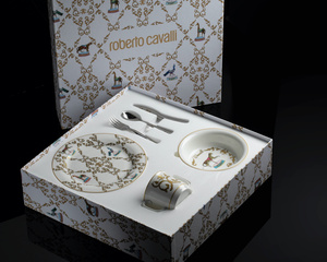 Zestaw do karmienia dzieci Roberto Cavalli, z kolekcji Carosello