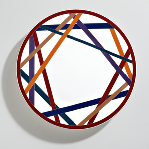 Missoni Home service plate, from the Nastri Multicolor collection
