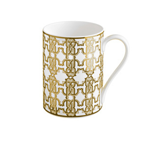 Roberto Cavalli mug, from the Monogram Gold collection