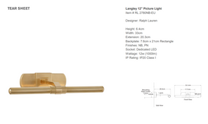 Kinkiet Ralph Lauren Home Langley 12