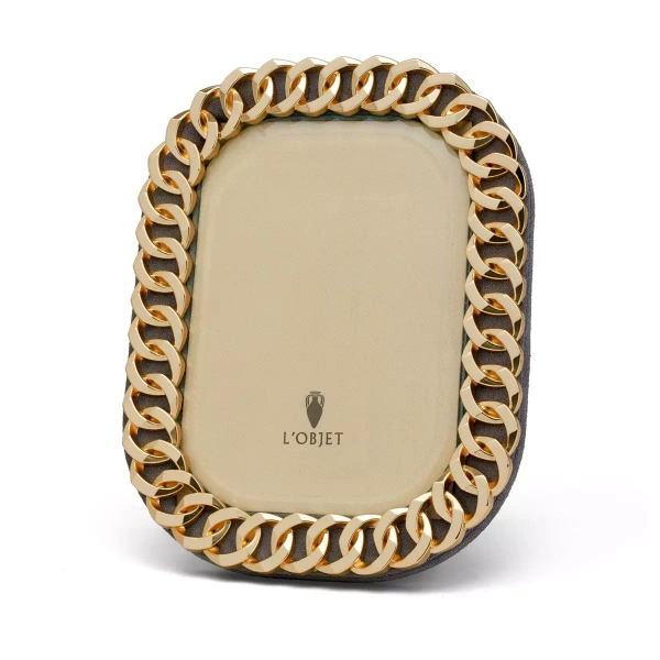 Gold-plated L'Objet Cuban Photo Frame