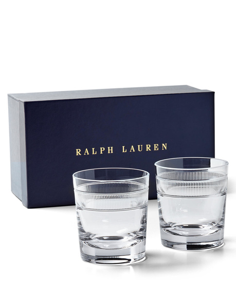 Kryształowy zestaw dwóch szklanek Ralph Lauren Home, z kolekcji Langley