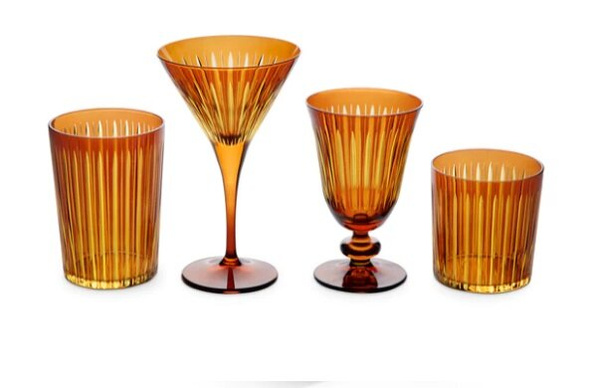 L'Objet Prism Wine Glasses - Amber (Set of 4)