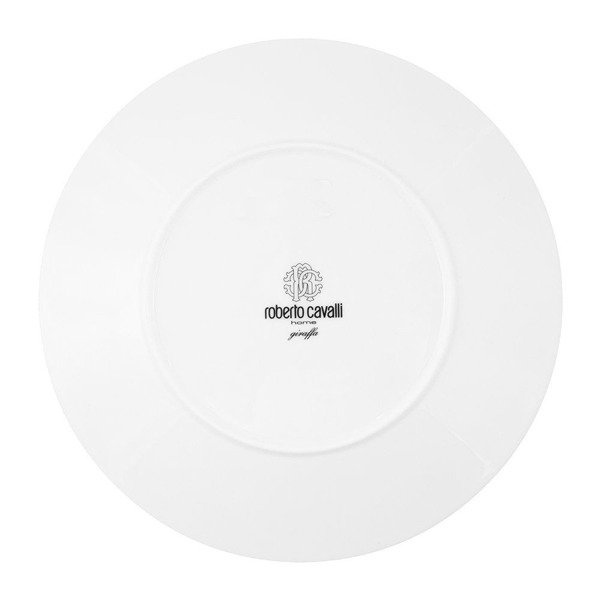 Set of six Roberto Cavalli Home dinner plates, from the Giraffa collection