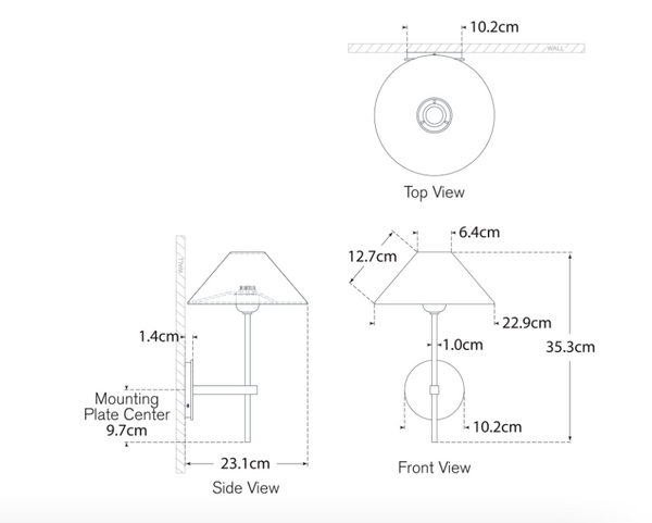 Wall lamp J. Randall Powers Hackney