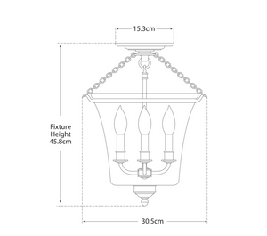 Plafon Sussex projektu Chapman & Myers marki Visual Comfort