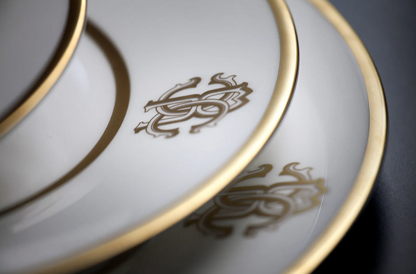 Zestaw sześciu miseczek do zupy Roberto Cavalli Home, z kolekcji Silk Gold