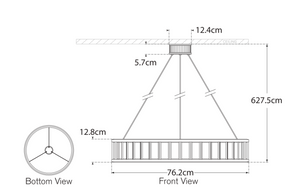 Żyrandol Iterna 30" projektu Chapman & Myers marki Visual Comfort