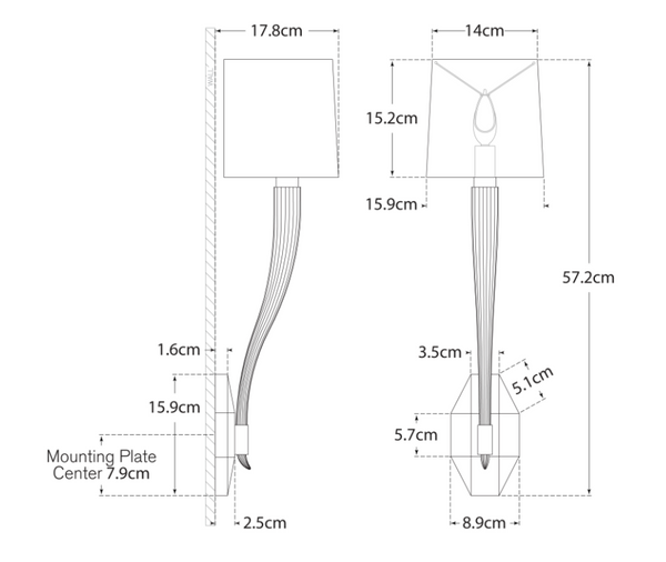 Ruhlmann Single wall lamp by E.F. Chapman