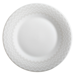 Missoni dessert plate from the Zig Zag White collection
