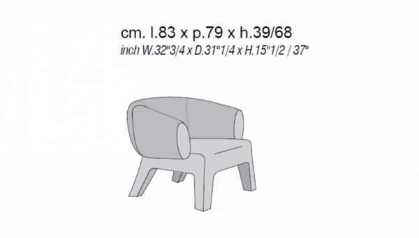 Lola armchair by Casamilano