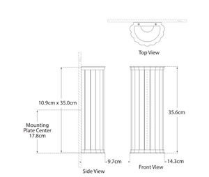 Kinkiet Kean 14" projektu Chapman & Myers marki Visual Comfort