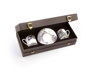 Set of two Roberto Cavalli Home coffee cups, from the Flowers collection