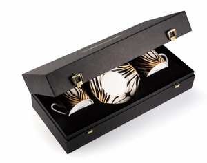 Set of two Roberto Cavalli Home tea cups from the Ray of Gold collection