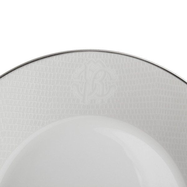 Roberto Cavalli Home soup plate, from the Lizzard collection (Platin)