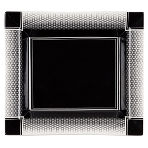 Tray Four Black Square