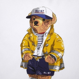 RL-67 Bear Ralph Lauren Home decorative pillow, from the Polo Bear collection