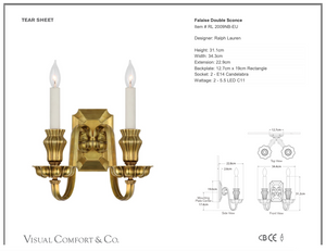 Ralph Lauren Home Falaise Double Sconce