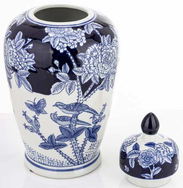 Blue Night Garden ceramic vase