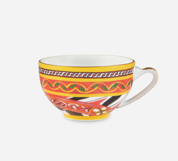 Porcelanowy zestaw do cappuccino Dolce&Gabban, Carretto Siciliano