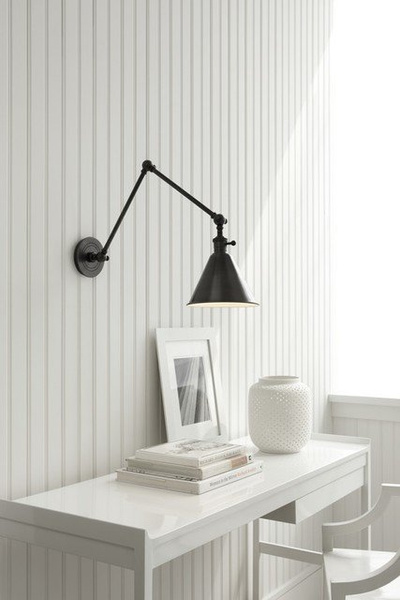 Wall lamp E.F Chapman Boston Functional Double Arm