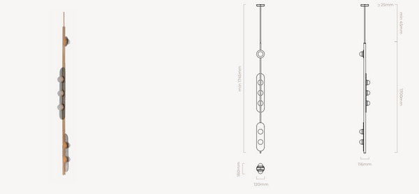 Modulo Vertical pendant lamp by CTO Lighting