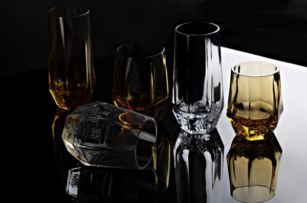 Zestaw dwóch przezroczystych szklanek do wody Desert Rose Trasparente Roberto Cavalli Home