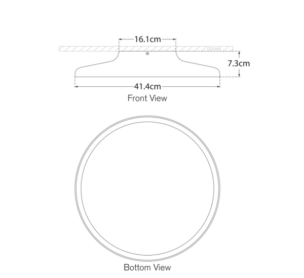 Plafon Dot 16" projektu Peter Bristol marki Visual Comfort