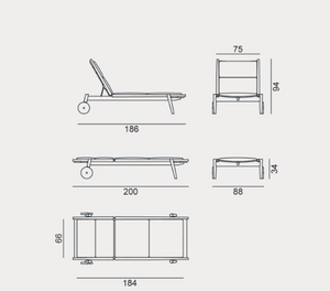 Eidos reclining lounger by Gervasoni 1882