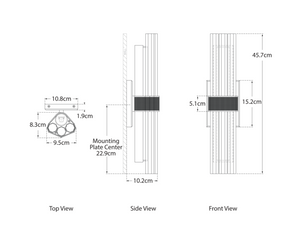 Kinkiet Fascio 18" projektu Lauren Rottet 