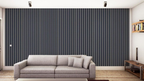 Tapeta Ralph Lauren Home Palatine Stripe-Midnight