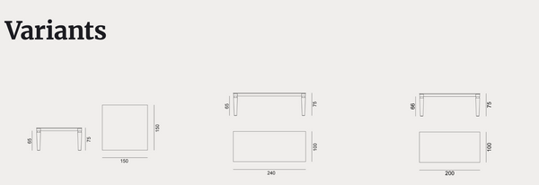 Jeko 31 coffee table by Gervasoni 1882