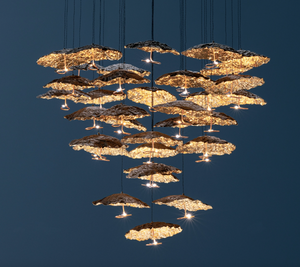 Gold Moon chandelier by Catellani & Smith