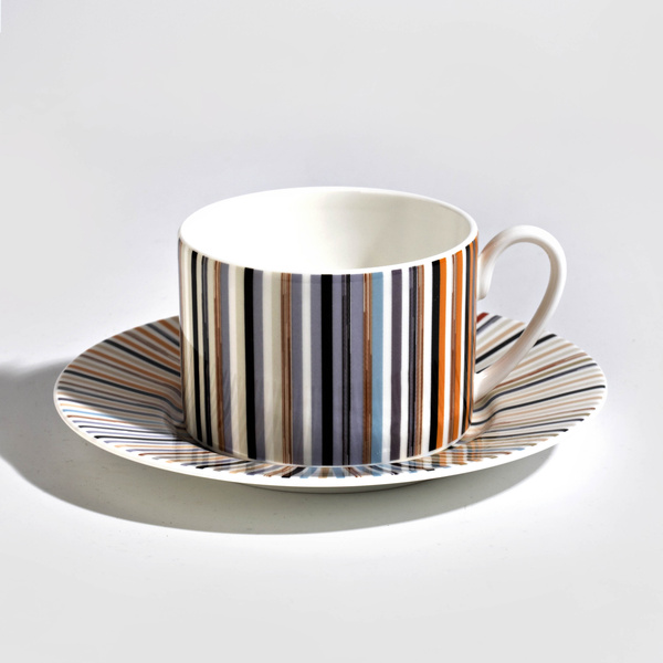 Set of two Missoni Home tea cups, from the Stripes Jenkins 148 collection