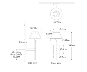 Blaze 14’ wall lamp by Waterford