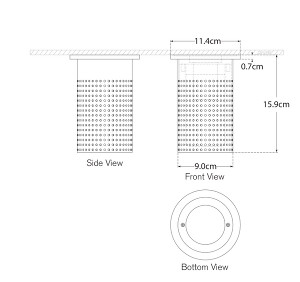 Plafon Precision Short projektu Kelly Wearstler marki Visual Comfort