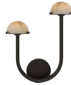 Pedra 15" asymmetric left wall lamp designed by Kelly Wearstler