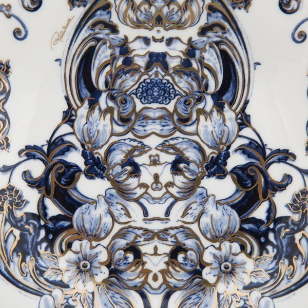 Set of six Roberto Cavalli Home bread or butter plates from the Azulejos collection