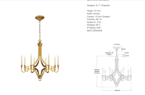 Chandelier Chapman & Myers Mykonos by Visual Comfort