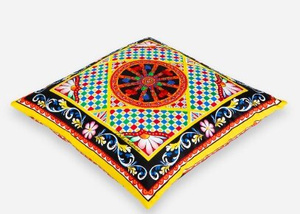 Dolce&Gabbana cotton cushion, Carretto Siciliano