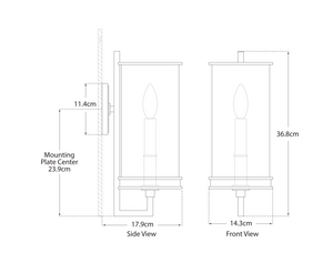 Kinkiet Glendon Small projektu Chapman & Myers 
