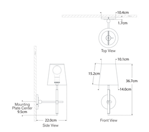 Bryant wall lamp designed by Thomas O'Brien