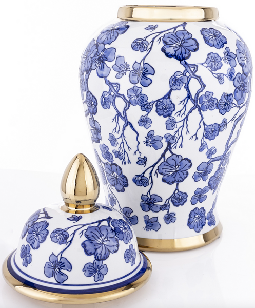 XXL vase with gold decoration